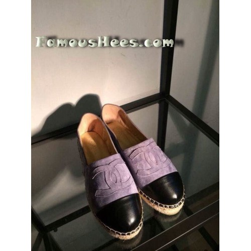 C flat Espadrilles purple and black